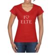 Kép 1/2 - I LOVE ELTE piros női póló -s