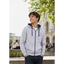 Cipzáras pulóver - Oxford Grey / Navy 