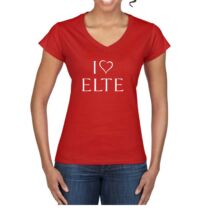 I LOVE ELTE piros női póló -L
