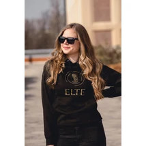 Fekete - Arany unisex pulóver L