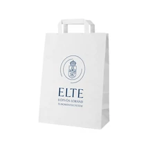 Ribbon-handled paper bag with ELTE university logo - small