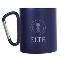 Odisha gravírozott acél bögre karabinerrel 