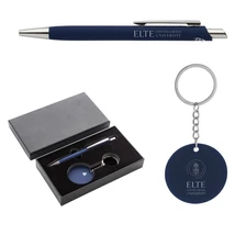Pen and keychain in a presentation box