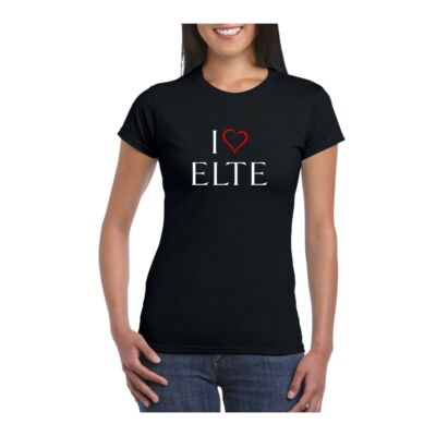 I LOVE ELTE fekete női póló -S