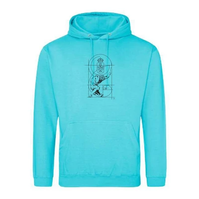 Egyedi pulóver 0086 - turquoise surf